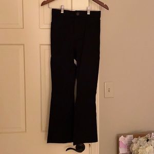 Black Zara trousers, cropped mini flare, super stretchy material